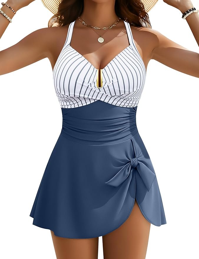 Blooming Jelly ruched push up one piece swim dress